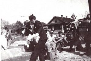 Bro. Branham Laying Cornerstone