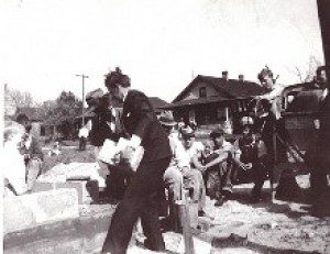 Bro. Branham Laying Cornerstone